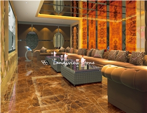 Chocolate Brown Onyx Slabs For Floor And Wall Panels