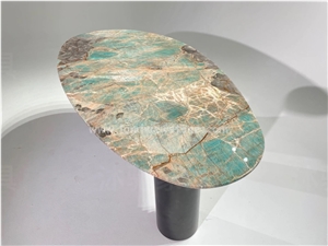 Irish Green Marble Coffee Table Round Table Top