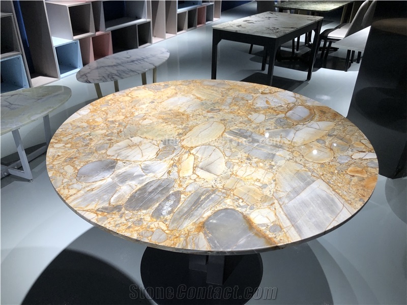 Irish Green Marble Coffee Table Round Table Top