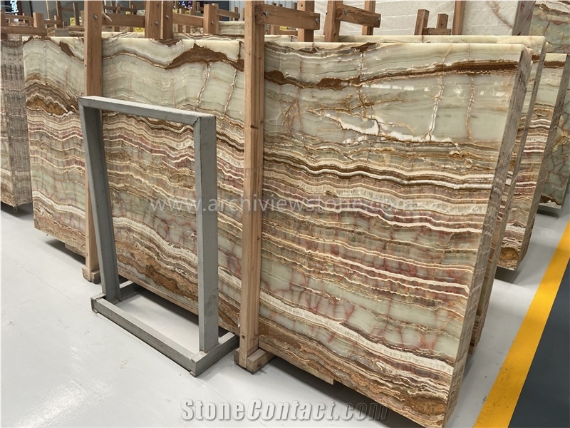 Onice Verde Smeraldo Bamboo Green Onyx Slabs