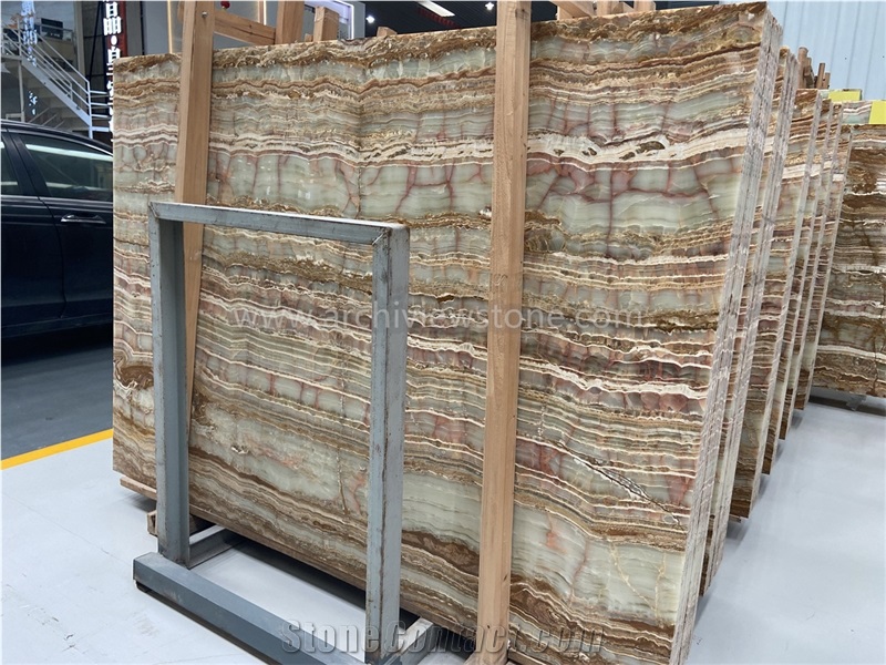 Onice Verde Smeraldo Bamboo Green Onyx Slabs