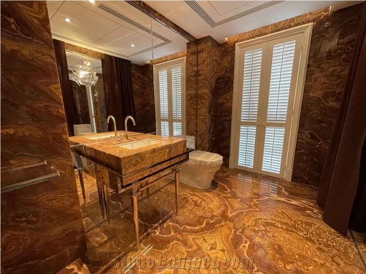 Tiger Onyx Tiger Yellow Brown Traslucent Onyx Slab