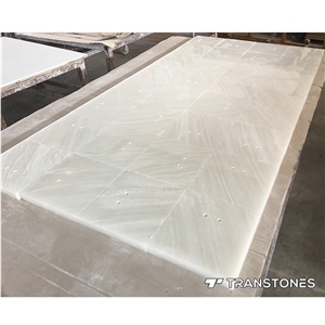 Onyx Look Panel Big Slabs White Alabaster Tiles