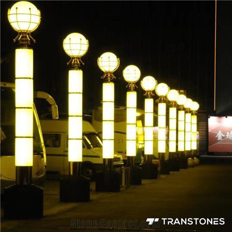 Transtones White Alabaster Round Shape Alabaster Globe Lights