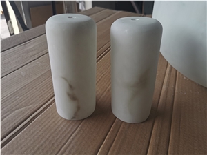Transtones White Alabaster Round Shape Alabaster Globe Lights