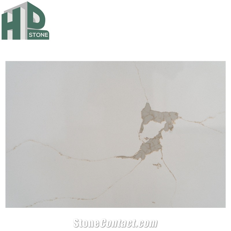 Chinese Factory Engineered Stone Calacatta Gold Quartz Slab