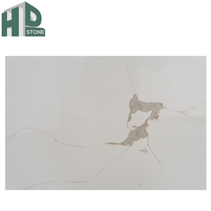 Chinese Factory Engineered Stone Calacatta Gold Quartz Slab