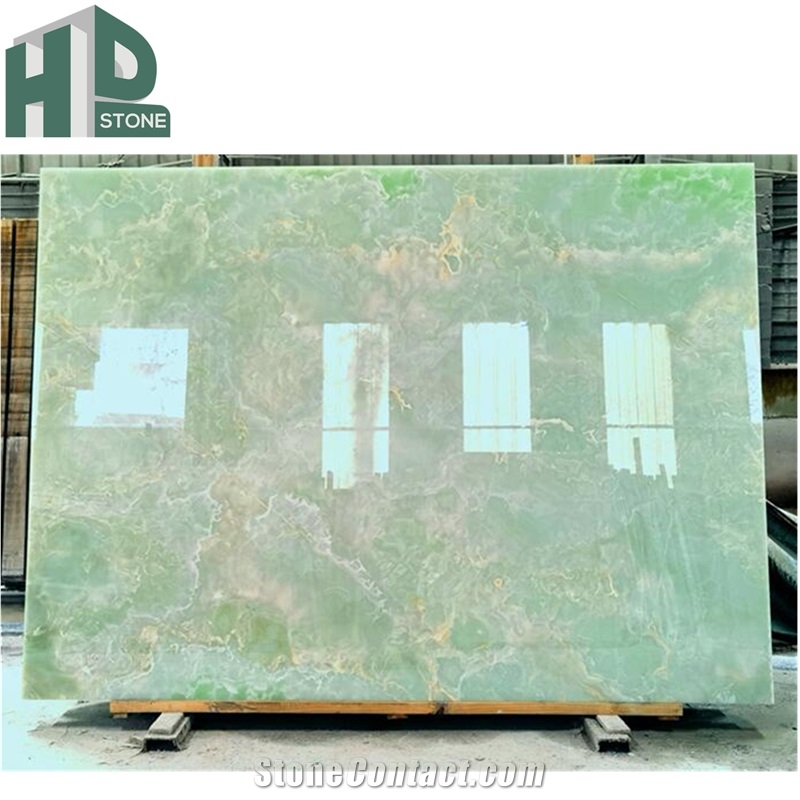 Natural Green Onyx Green Jade Slabs Tiles