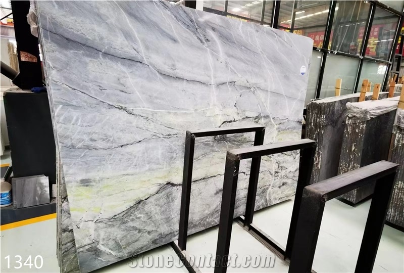 Brazil Elegant Gray Quartzite Slab In China Market