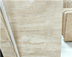 Classic Medium Denizli Turkey Light Beige Travertine Slab