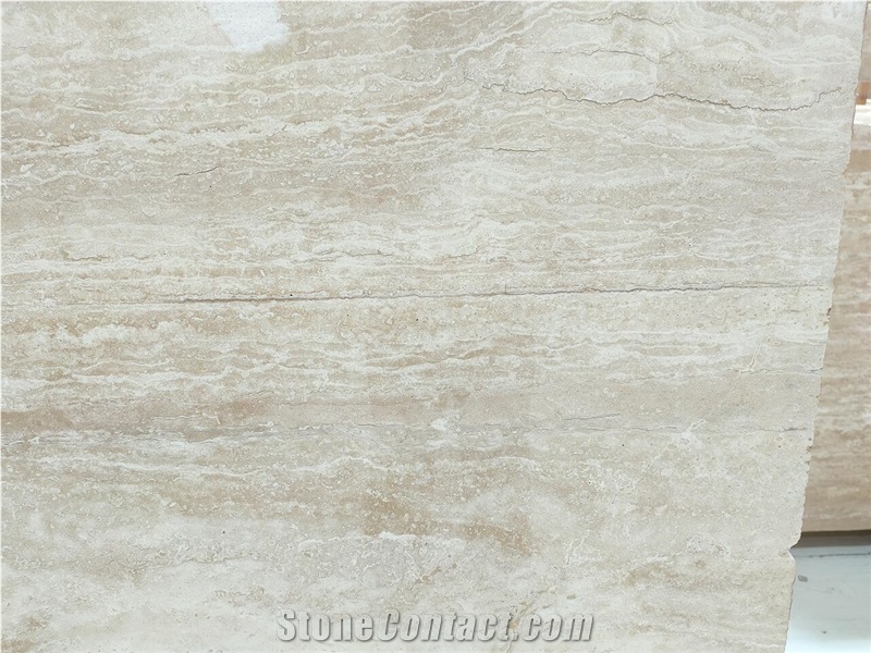 Classic Medium Denizli Turkey Light Beige Travertine Slab