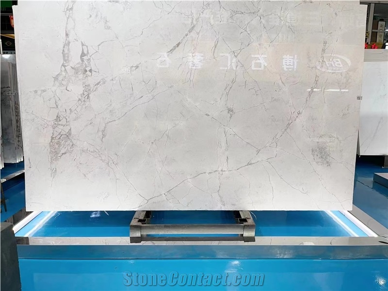 Oslo White Quartzite Slab In China Stone Market