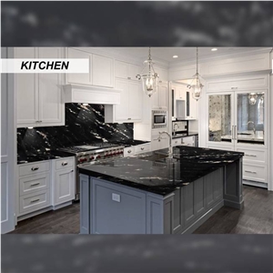 Titanium Black Granite Kitchen Countertops