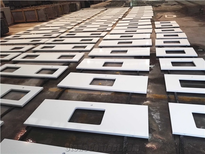 Goldtop Stone OEM/ODM Super White Quartz Big Slab