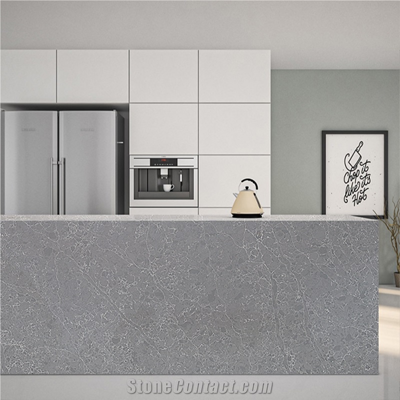 Hot Selling Artificial Stone Grey Quartz Slab