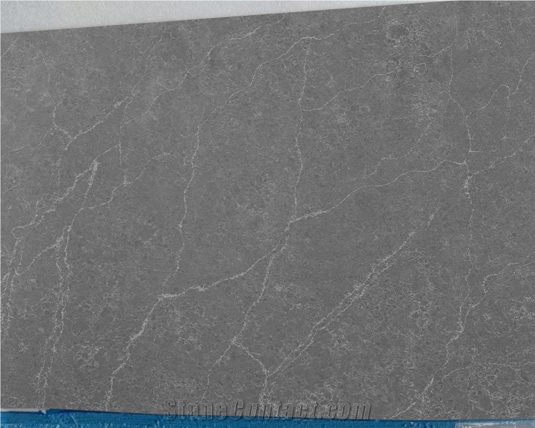 Hot Selling Artificial Stone White Grey Color Quartz Slab