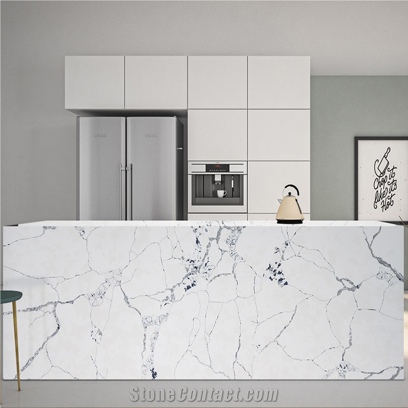 New Design Artificial Stone Calacatta Gold Quartz Slabs