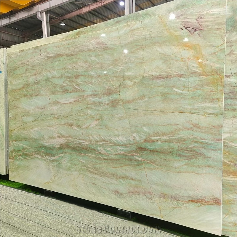 Gaya Dream Quartzite Background Wall Green Quartzite Slab