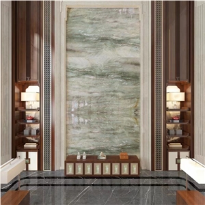 Gaya Dream Quartzite Background Wall Green Quartzite Slab
