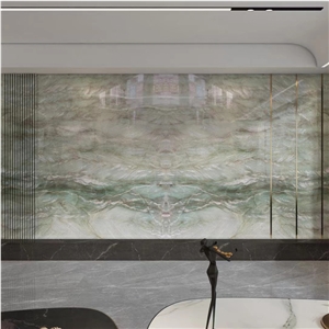 Gaya Dream Quartzite Background Wall Green Quartzite Slab