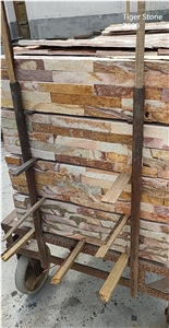 Golden Quartzite Culture Stone Wall Cladding Panels