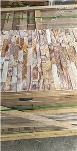 Golden Quartzite Culture Stone Wall Cladding Panels