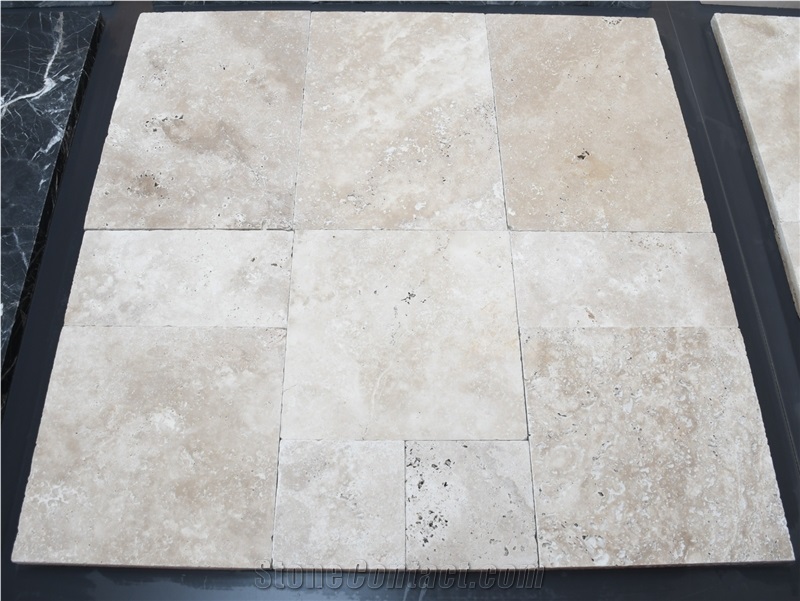 Classic Light Travertine 3Cm Tumbled Pool Deck Pavers F.P Set