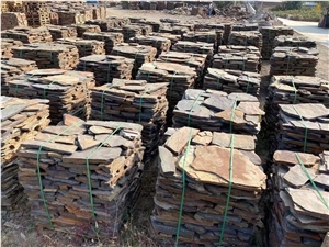 Gold Beige Rusty Slate Flagstone Crazy Pavers Floorings