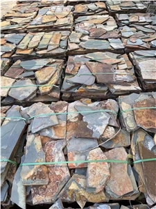Gold Beige Rusty Slate Flagstone Crazy Pavers Floorings