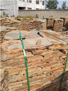 Gold Beige Rusty Slate Flagstone Crazy Pavers Floorings