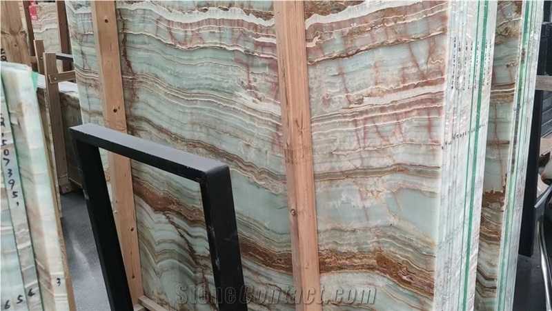 Smeralda GREEN JADE Onyx SLAB POLISH