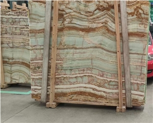 Smeralda GREEN JADE Onyx SLAB POLISH