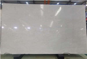 Polished Namibia Mystery Bianco White Marble Slab