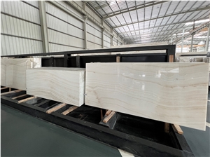 White Ivory Tiger Onyx Slab