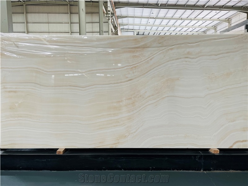 White Ivory Tiger Onyx Slab
