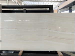 White Ivory Tiger Onyx Slab