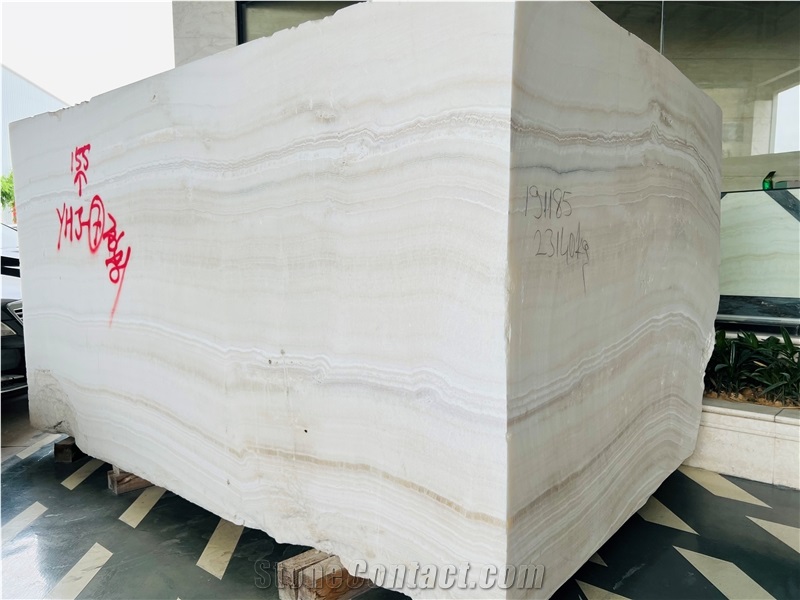 White Ivory Tiger Onyx Slab