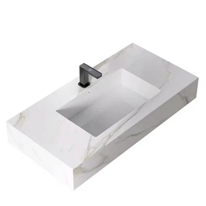 Sintered Stone Ceramic Sinks Seamless Bath Countertop