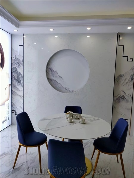 Ariston White Artificial Marble Bathroom Countertops