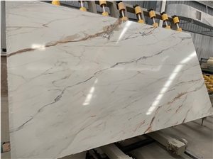 New Design Calacatta Quartz Tiles & Slab