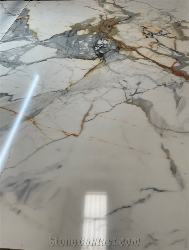 New Design Calacatta Quartz Tiles & Slab