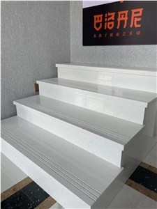 White Calacatta White Marble Stairs & Steps