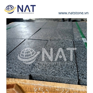 Vietnam Black Granite Flamed Granite Exterior Paving