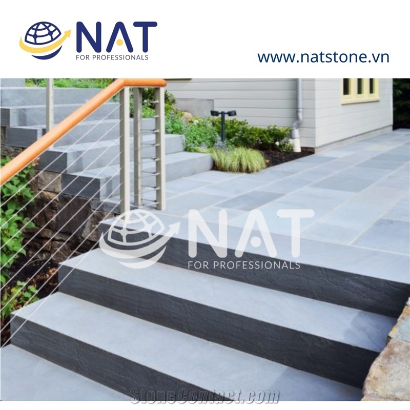 Vietnam Bluestone Sandblasted Outdoor Steps