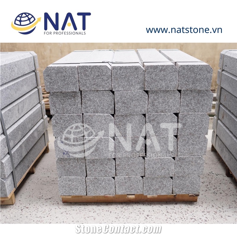 Vietnam Forest White SL Granite Kerbs Curbstone