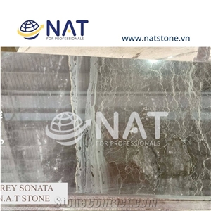 Vietnam Grey Marble/Dark Grey/Mystic Grey/Grey Sonata Marble Slabs