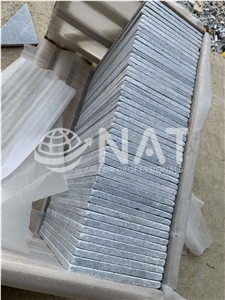 Vietnam Silver Grey Marble Sanded Antiqued Tiles For Paving