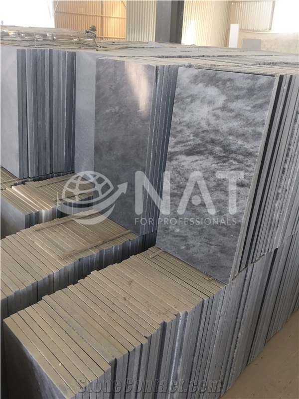 Vietnam Stripped Silver Grey Marble Polished Slabs And Tiles