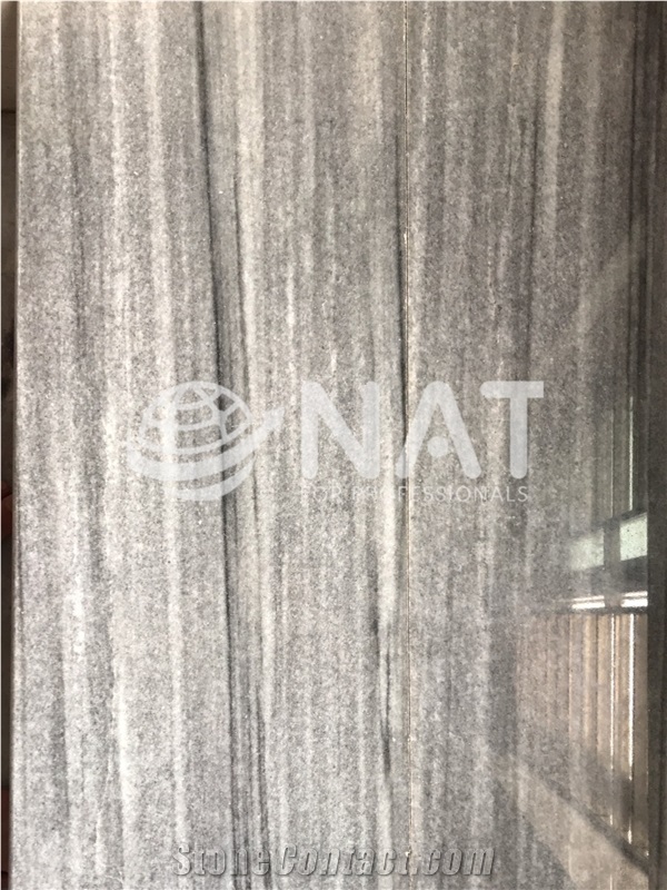 Vietnam Stripped Silver Grey Marble Polished Slabs And Tiles