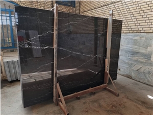 Nero Marquina Slabs, Persian Nero Marquina Marble